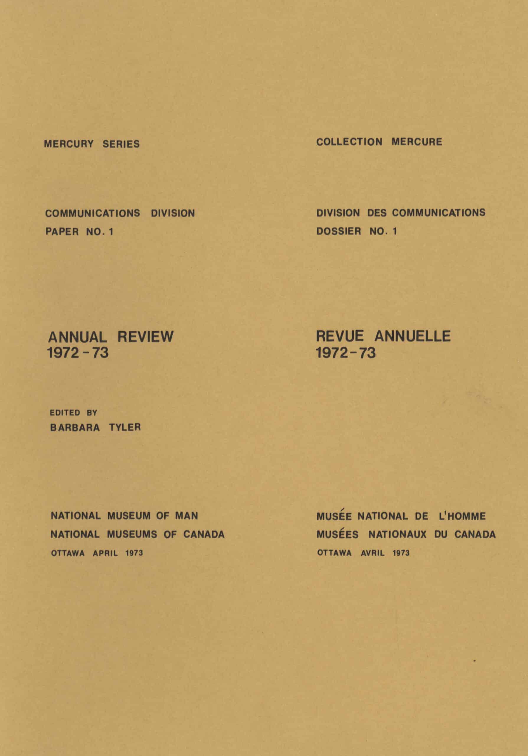 Communications Division: annual review, 1972-73